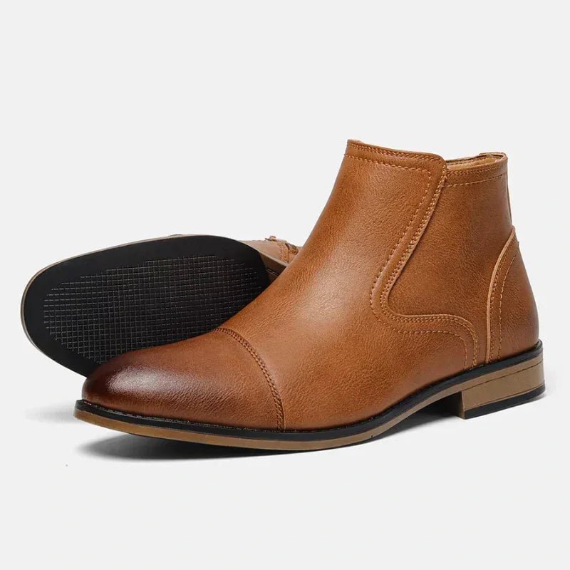Botina Masculina em Couro Benedetti Earth - hecrafted