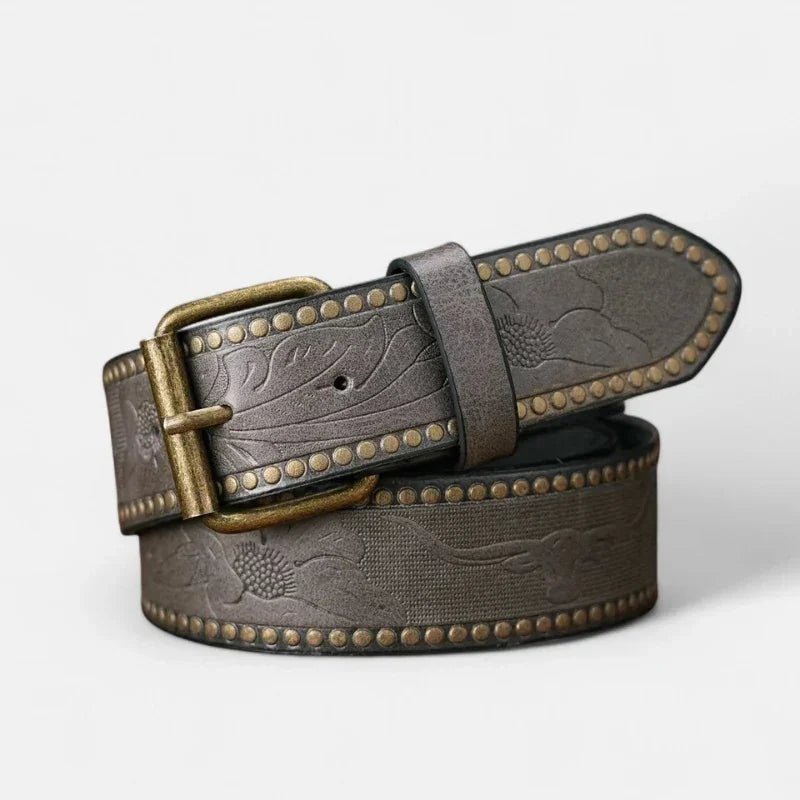 Cinto Masculino Couro Palermo - Grafite - hecrafted