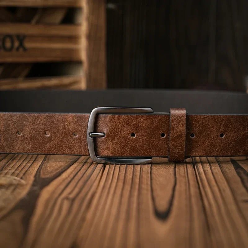 Cinto Masculino de Couro Rossi - Conhaque - hecrafted