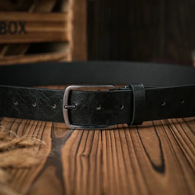 Cinto Masculino de Couro Rossi - Ônix - hecrafted