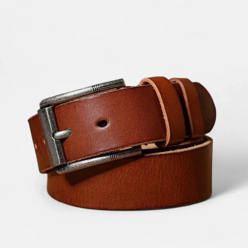 Cinto Masculino de Couro Salerno - Conhaque - hecrafted