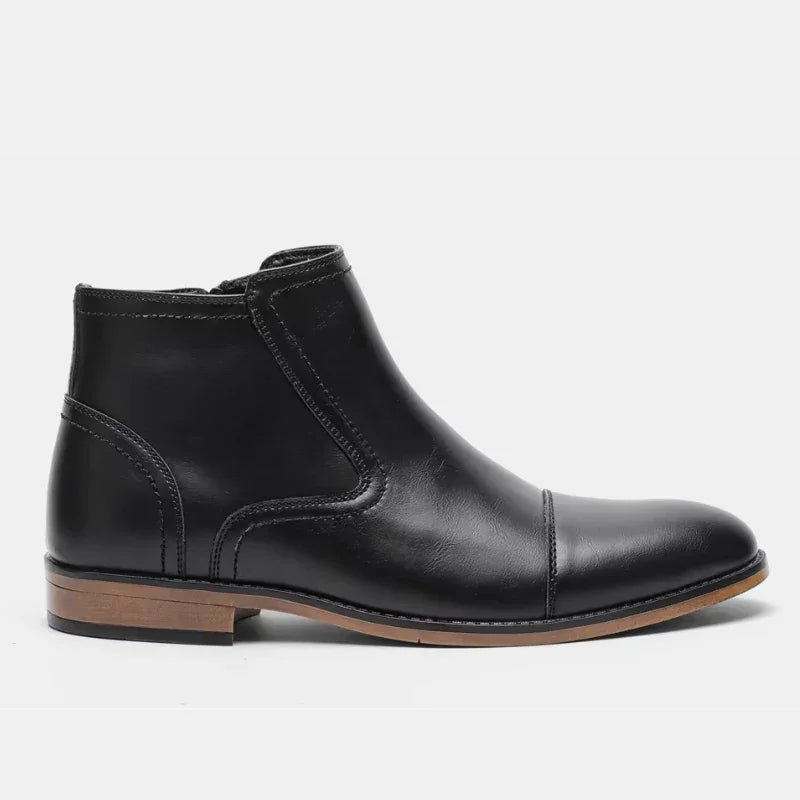Botina Masculina em Couro Benedetti Carbon - hecrafted