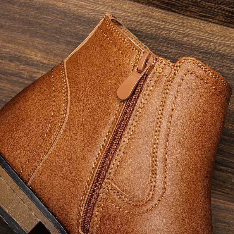 Botina Masculina em Couro Benedetti Earth - hecrafted