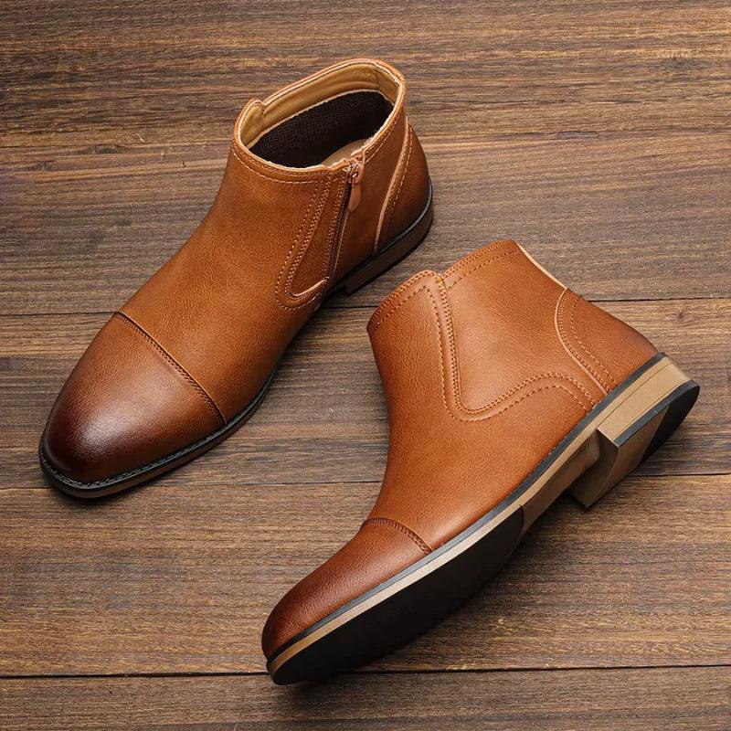 Botina Masculina em Couro Benedetti Earth - hecrafted