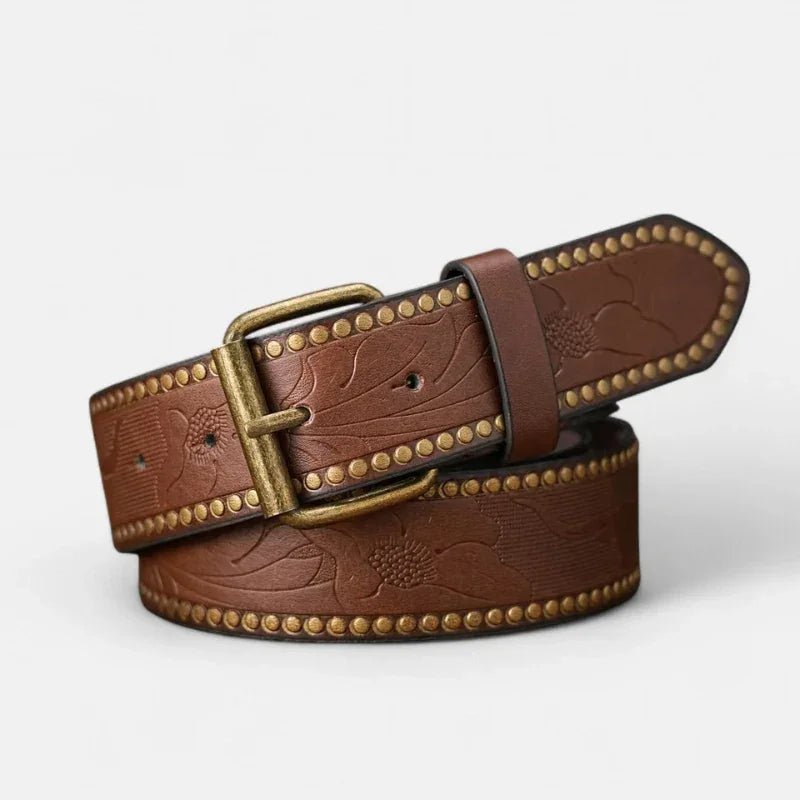 Cinto Masculino Couro Palermo - Café - hecrafted