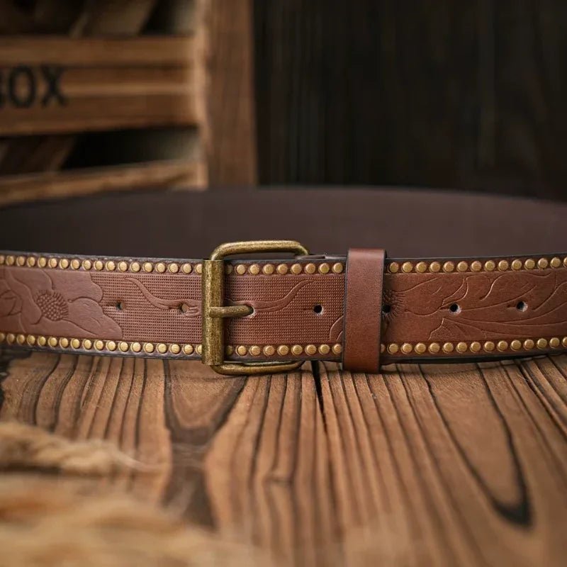 Cinto Masculino Couro Palermo - Café - hecrafted