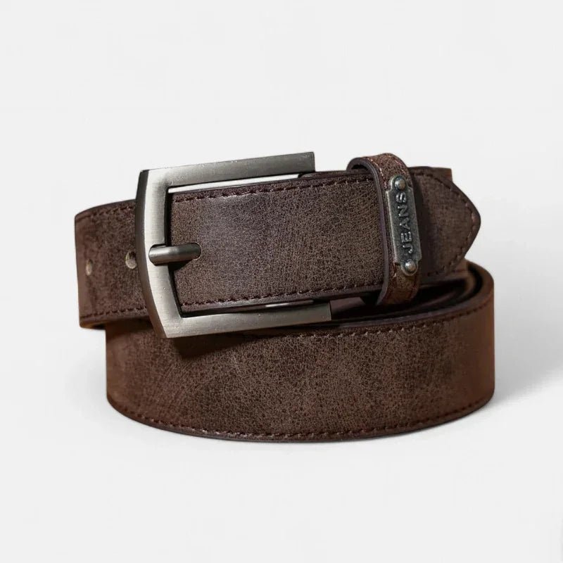 Cinto Masculino de Couro Amato - Café - hecrafted