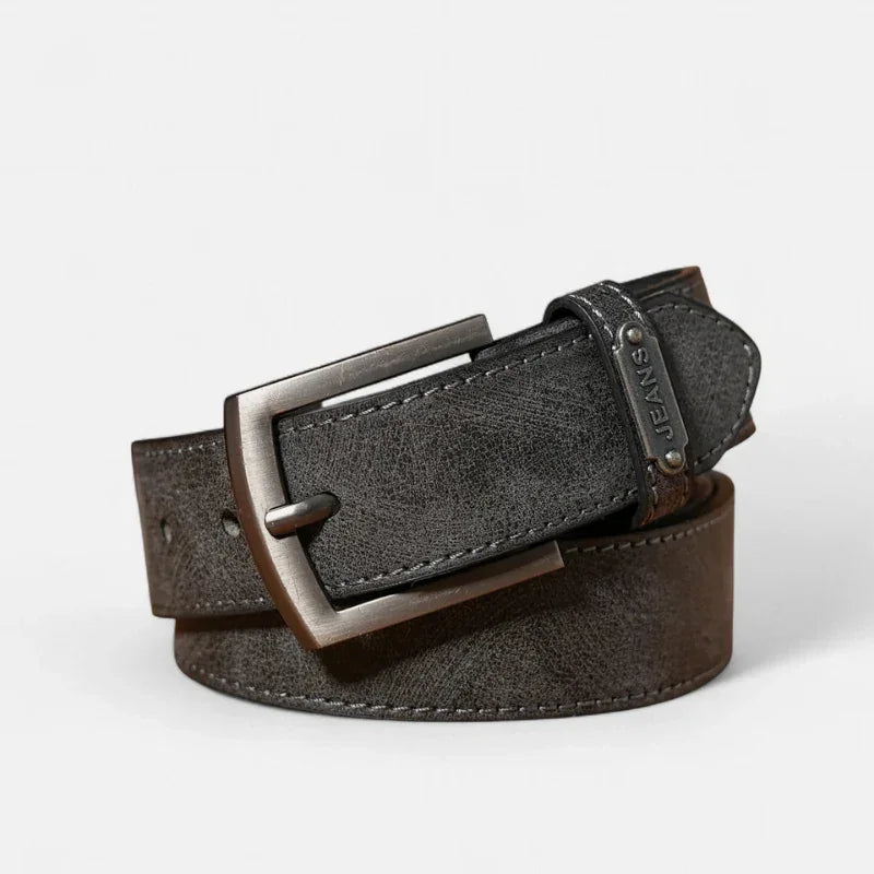 Cinto Masculino de Couro Amato - Chumbo - hecrafted