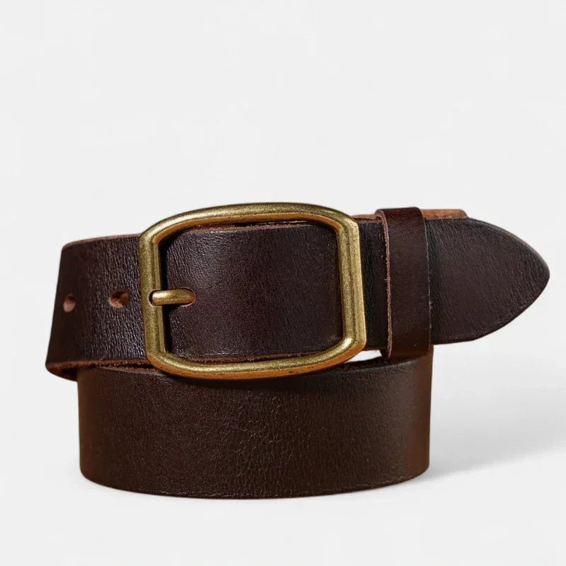 Cinto Masculino de Couro Astori - Café - hecrafted