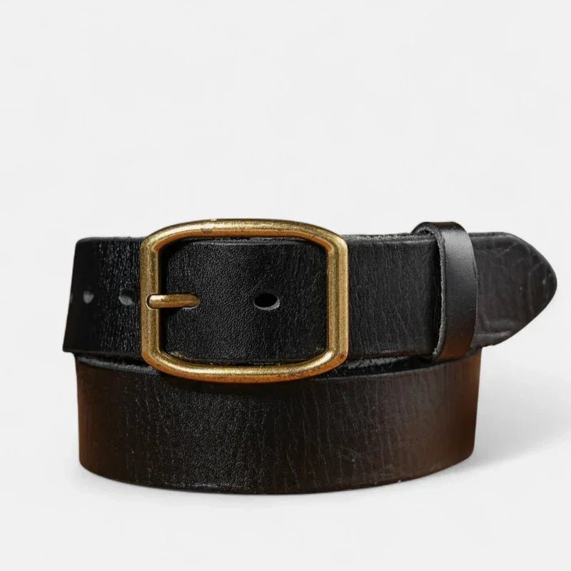 Cinto Masculino de Couro Astori - Ônix - hecrafted