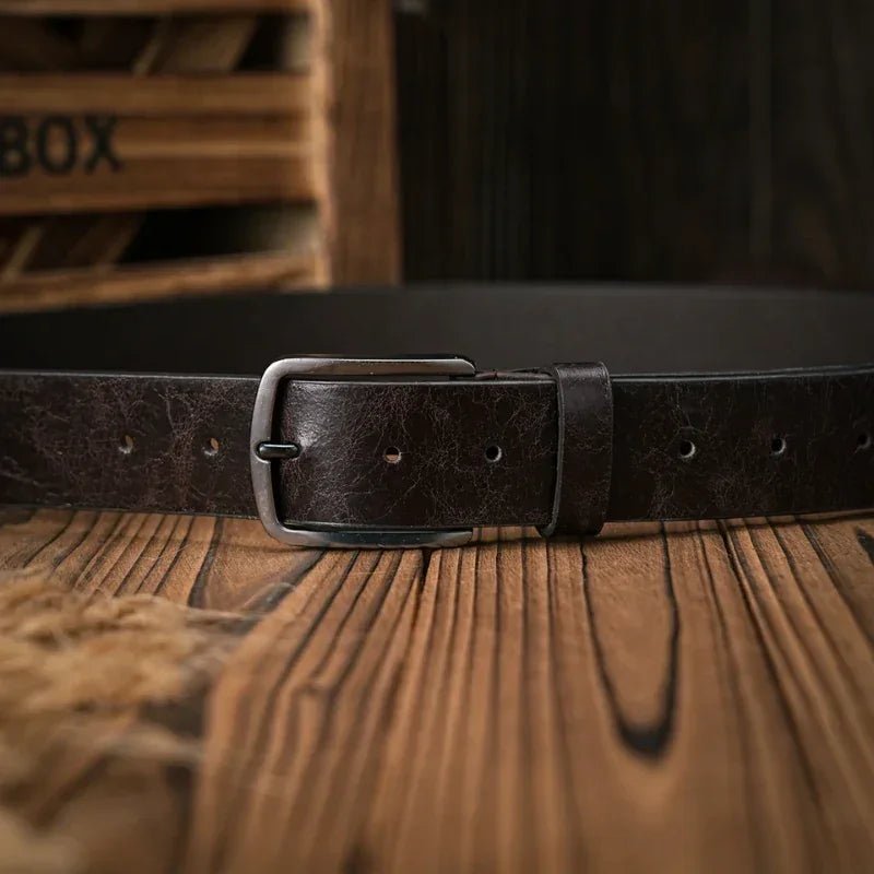 Cinto Masculino de Couro Rossi - Café - hecrafted