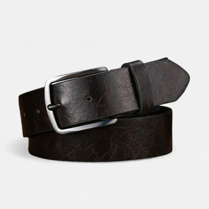 Cinto Masculino de Couro Rossi - Café - hecrafted
