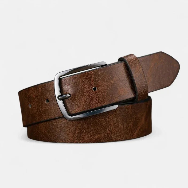 Cinto Masculino de Couro Rossi - Conhaque - hecrafted