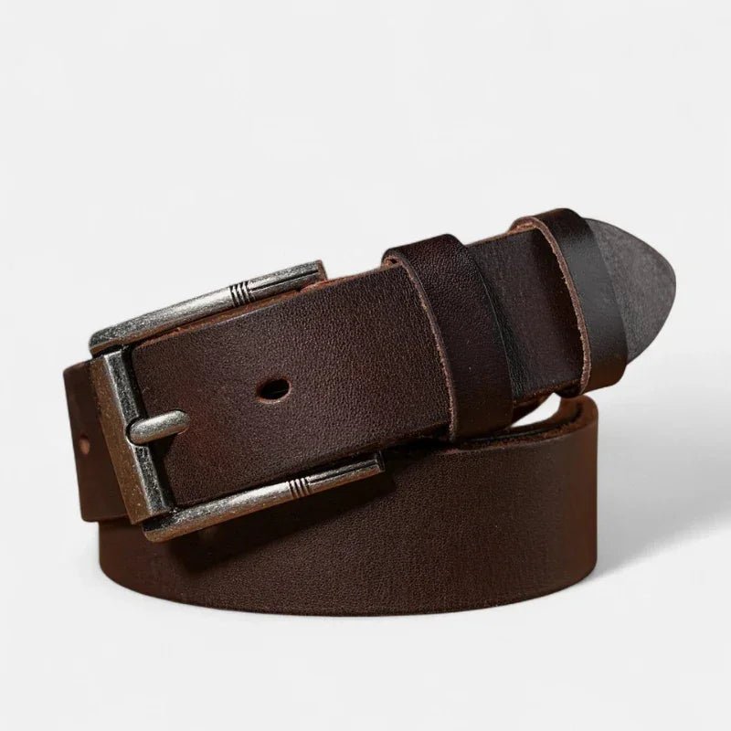 Cinto Masculino de Couro Salerno - Café - hecrafted