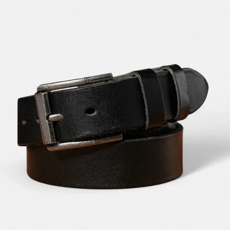 Cinto Masculino de Couro Salerno - Ônix - hecrafted